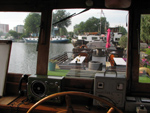 View from the captain’s suite of a Rhine freighter, which was my lodging arrangement in Deventer.